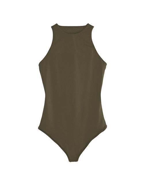 Base Dik Yaka Esnek Bodysuit