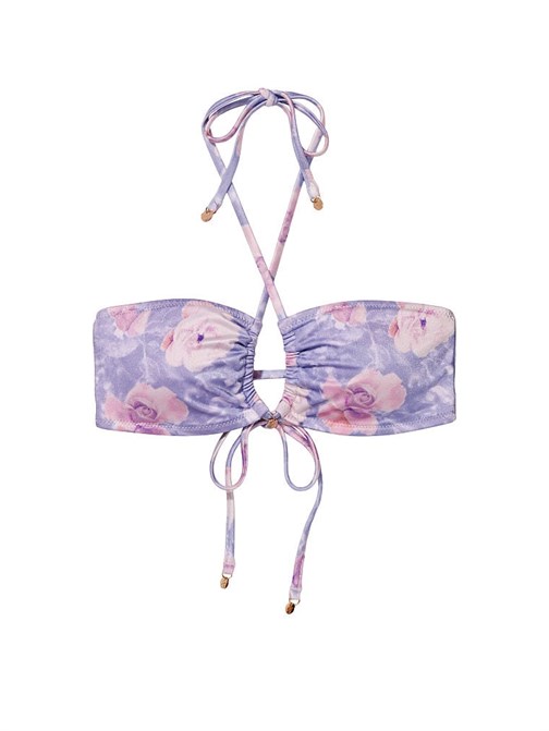 Büzgülü Bağlama Detaylı Bikini Üstü