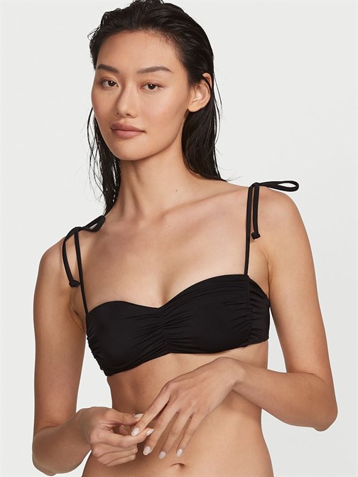 Büzgülü Işıltılı Bralette Bikini Üstü
