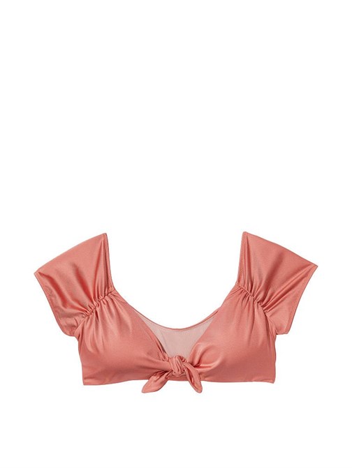 Büzgülü Omzu Açık Bikini Üstü