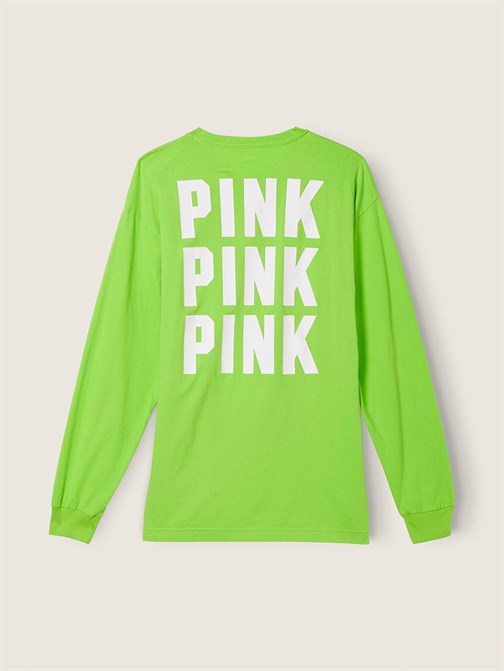 Campus Pamuklu Uzun Kollu Göğüs Kısmı Baskılı T-Shirt