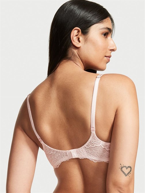 Çiçek Nakışlı Dantelli Push-Up Sütyen