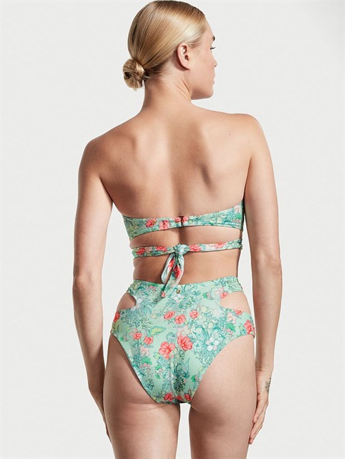 Cutout Detaylı Yüksek Bel Cheeky Bikini Altı