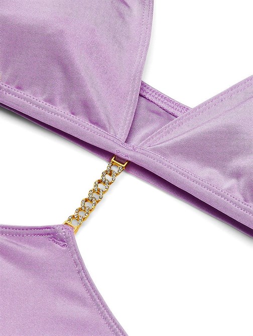 Cutout Detaylı Zincirli Mini Elbise