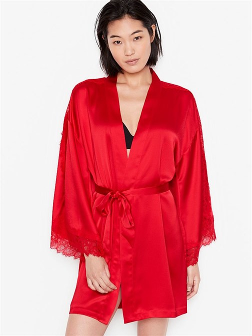 Dantel Ekli Kimono Sabahlık