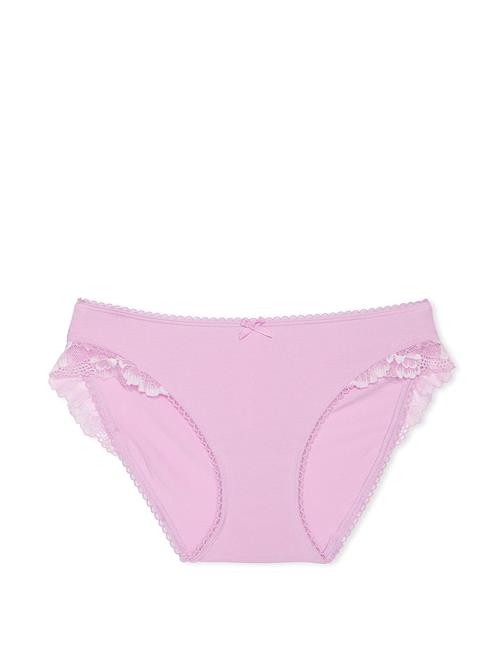 Esnek Pamuklu Dantel Kenarlı Bikini Külot