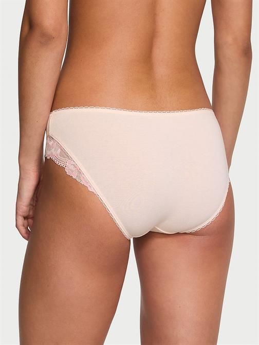 Esnek Pamuklu Dantel Kenarlı Bikini Külot