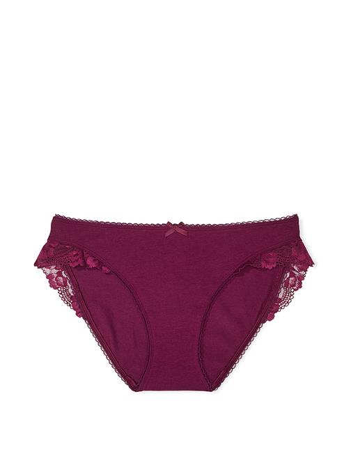 Esnek Pamuklu Dantel Kenarlı Bikini Külot