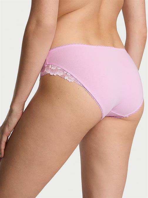 Esnek Pamuklu Dantel Kenarlı Bikini Külot