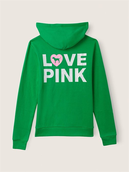 Fermuarlı Mükemmel Kapüşonlu Desenli Polar Sweatshirt