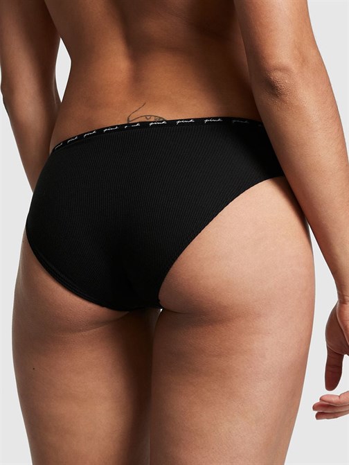 Fitilli Logolu Pamuklu Bikini Külot