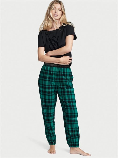 Flanel T-shirt Pijama Takımı