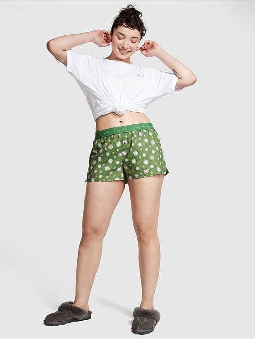 Flannel Boxy Pajama Shorts
