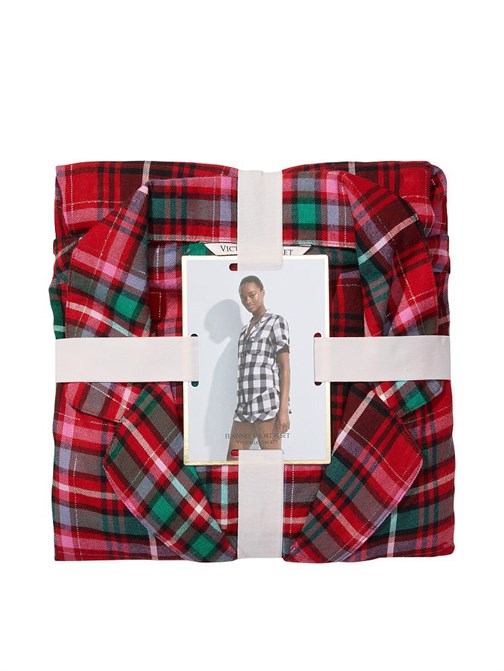 Flannel Kısa Pijama Takımı