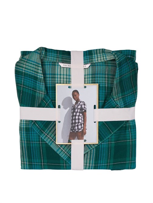 Flannel Kısa Pijama Takımı