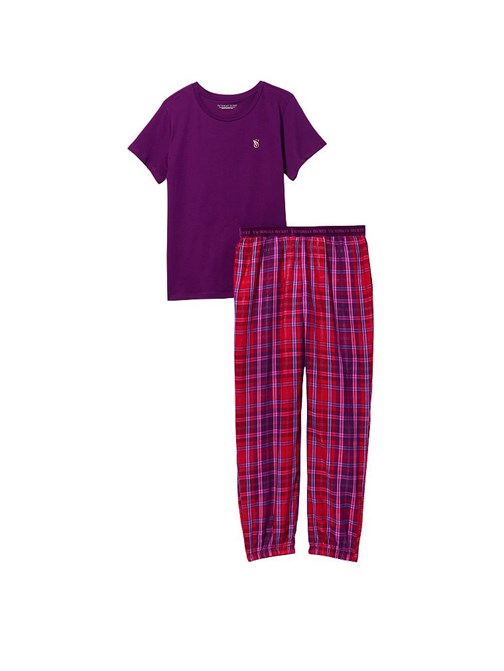 Flannel T-shirt Pijama Takımı
