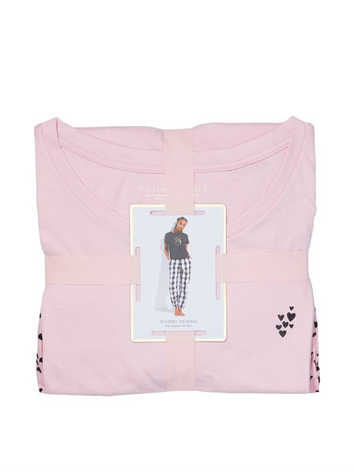 Flannel T-shirt Pijama Takımı