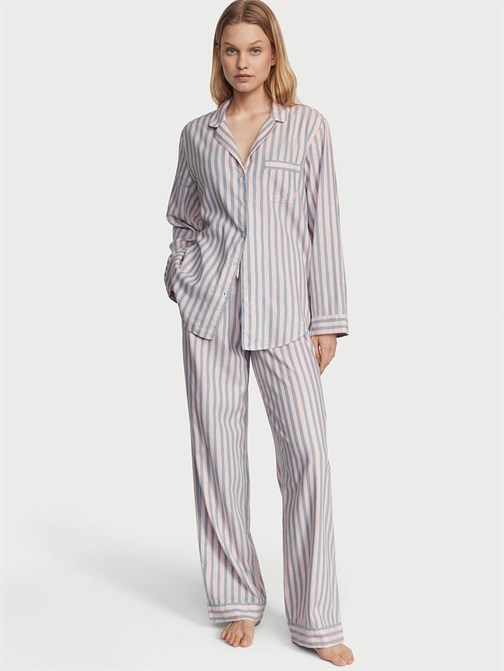 Flannel Uzun Pijama Takımı