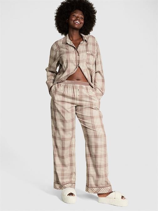 Flannel Uzun Pijama Takımı