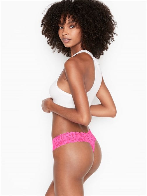 Floral Lace Thong Panty