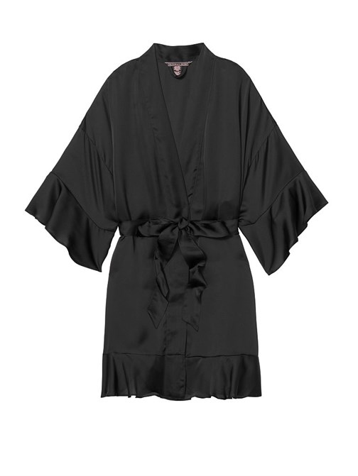 Flounce Satin Robe