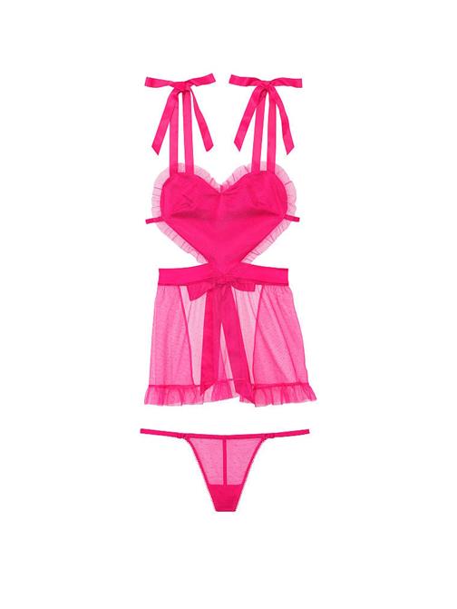 Fun & Flirty Puantiyeli File Önlük Takımı