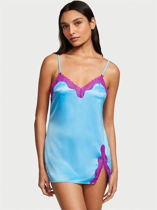 Fun & Flirty Saten Dantelli Mini Gecelik