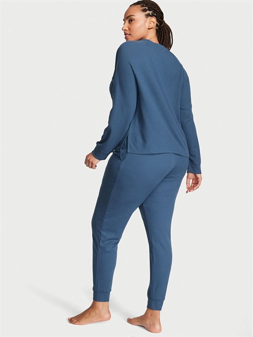 Glow Waffle Henley Jogger Takımı