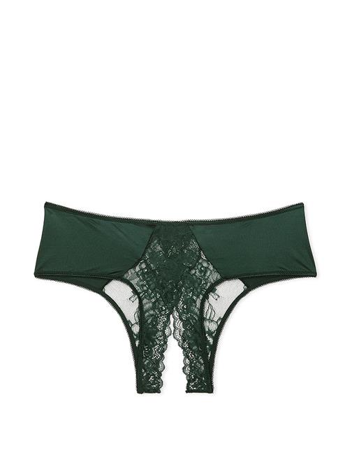 Gül Dantelli Crotchless Cheeky Külot