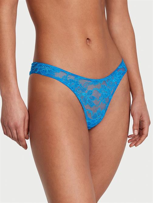 Işıltılı Askılı Cut-Out Detaylı Dantelli Tanga