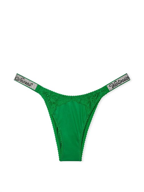 Işıltılı Askılı Dantelli Brazilian Külot