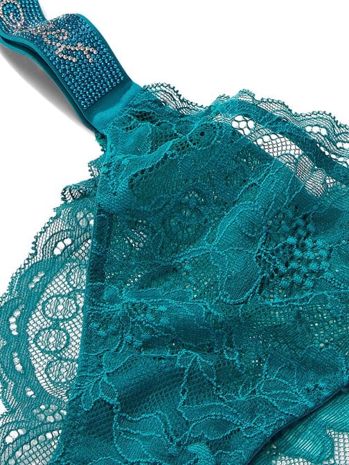Işıltılı Askılı Dantelli Brazilian Külot