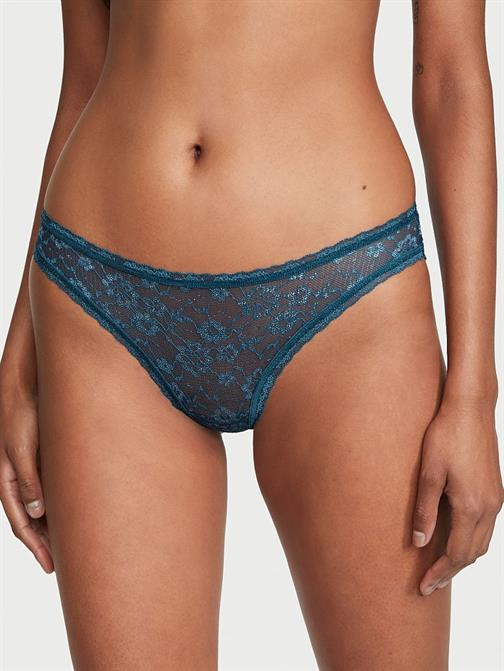 Işıltılı Dantelli Bağcıklı Bikini Külot