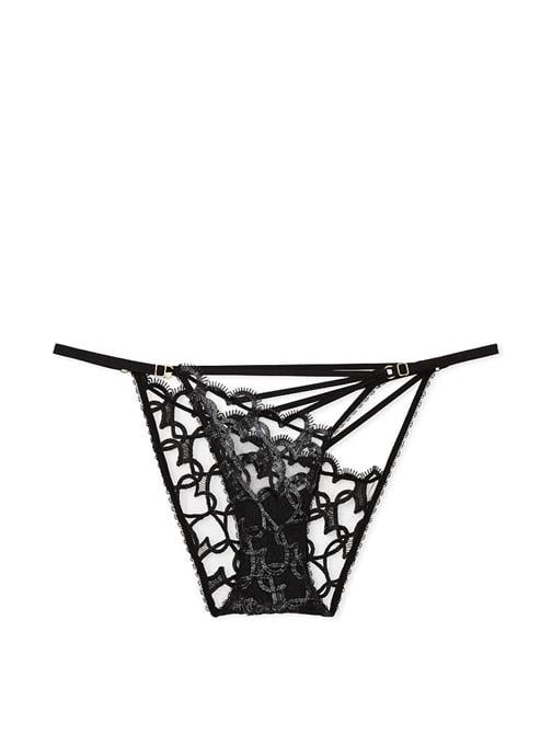 Işıltılı Kalp İşlemeli Ayarlanabilir String Bikini Külot
