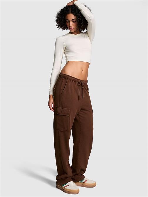 Ivy Fleece Düz Paça Kargo Eşofman Altı