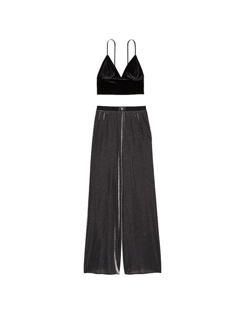 Kadife Atlet & Işıltılı Triko Pijama Takımı