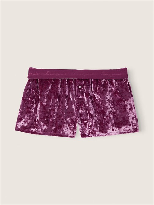 Kadife Boxer Şort Pijama