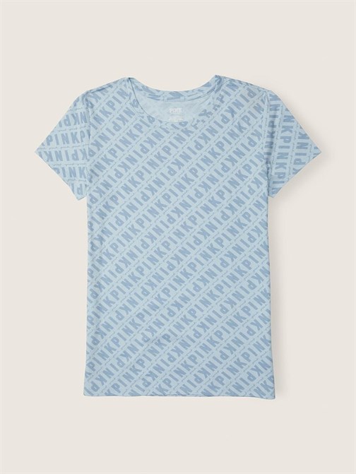 Kısa Kollu Bisiklet Yaka Mükemmel T-Shirt