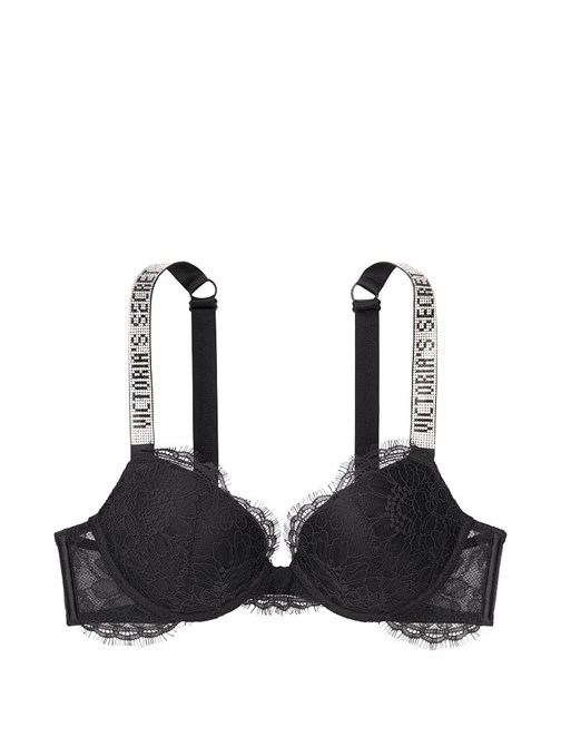 Lace Shine Strap Push-up Bra