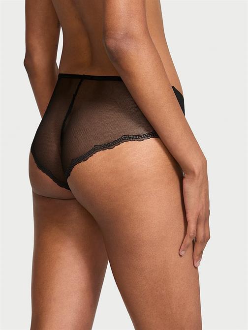 Lazer Kesim Arkası Tül Cheeky Külot