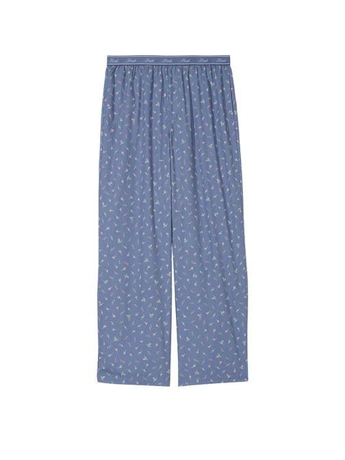 Logolu Pamuklu Poplin Pijama Altı