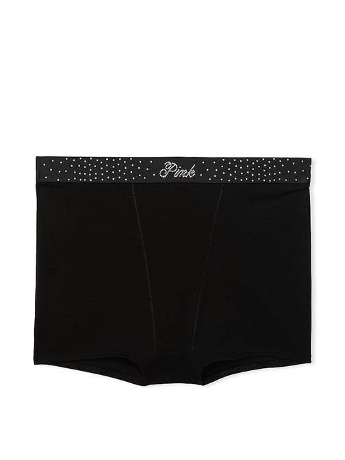 Logolu Pamuklu Yüksek Bel Boyshort Külot