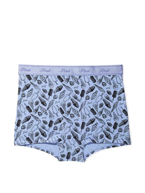 Logolu Pamuklu Yüksek Bel Boyshort Külot