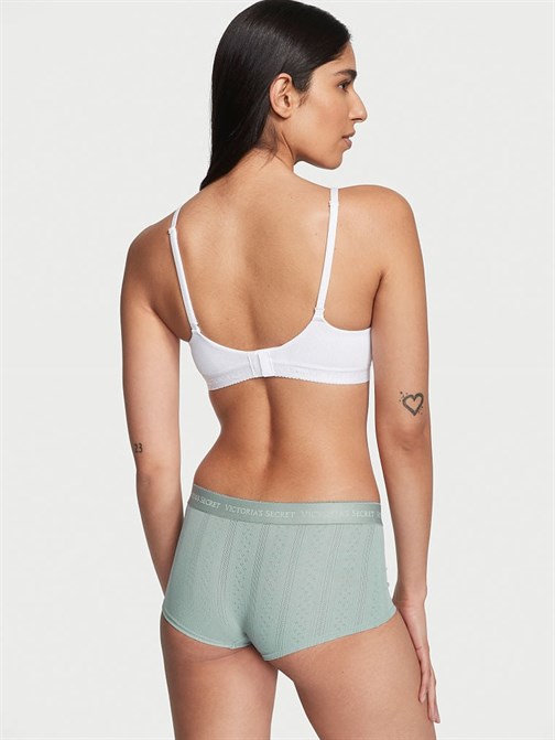 Logolu Pointelle Shortie Külot