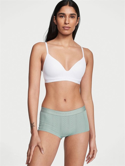 Logolu Pointelle Shortie Külot