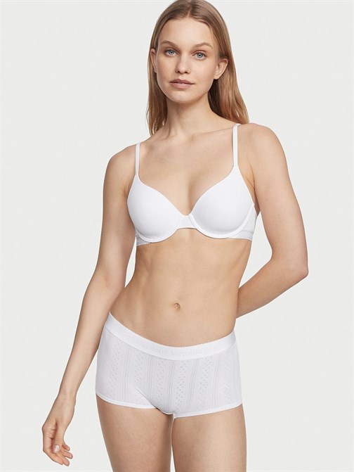Logolu Pointelle Shortie Külot