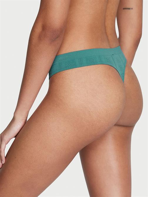 Metalik Baskılı Dantelli Tanga