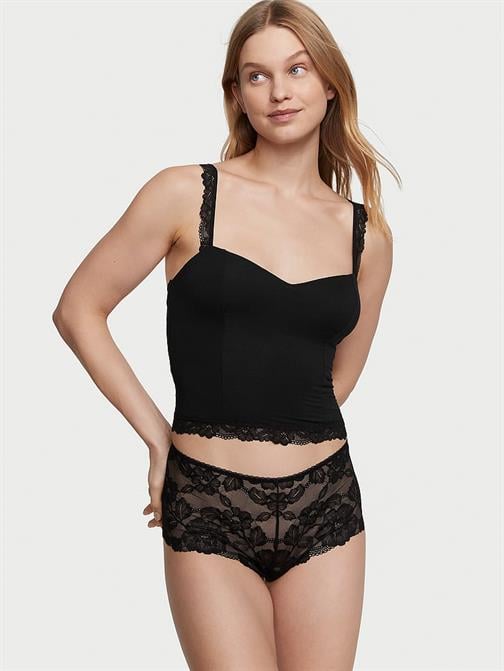Modal ve Dantelli Crop Atlet Takımı
