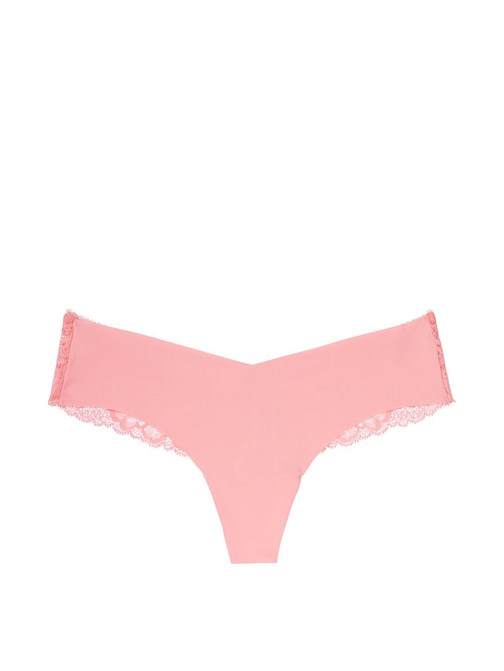 No-Show Floral Lace Back Thong Panty