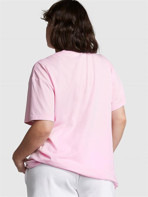 Oversize Kısa Kollu Kampüs Tişört
